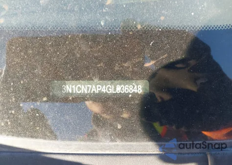 2016 Nissan Versa 1.6 S+ из США, поврежденный, VIN 3N1CN7AP4GL836848